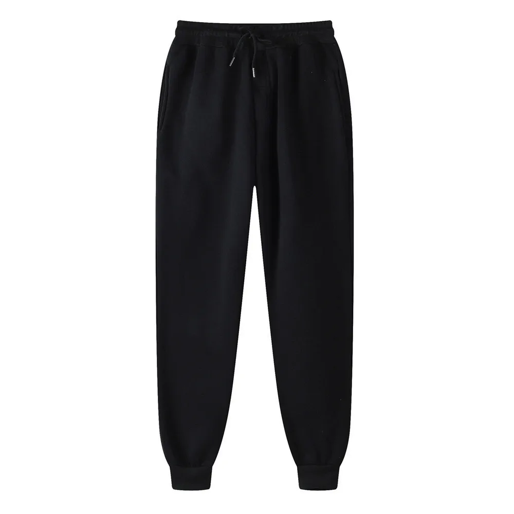 Men's Fleece Pants Sweatpants Joggers Winter Pants Trousers Side Pockets Elastic Waist Fleece Comfort Warm Daily Casual Unisex 3