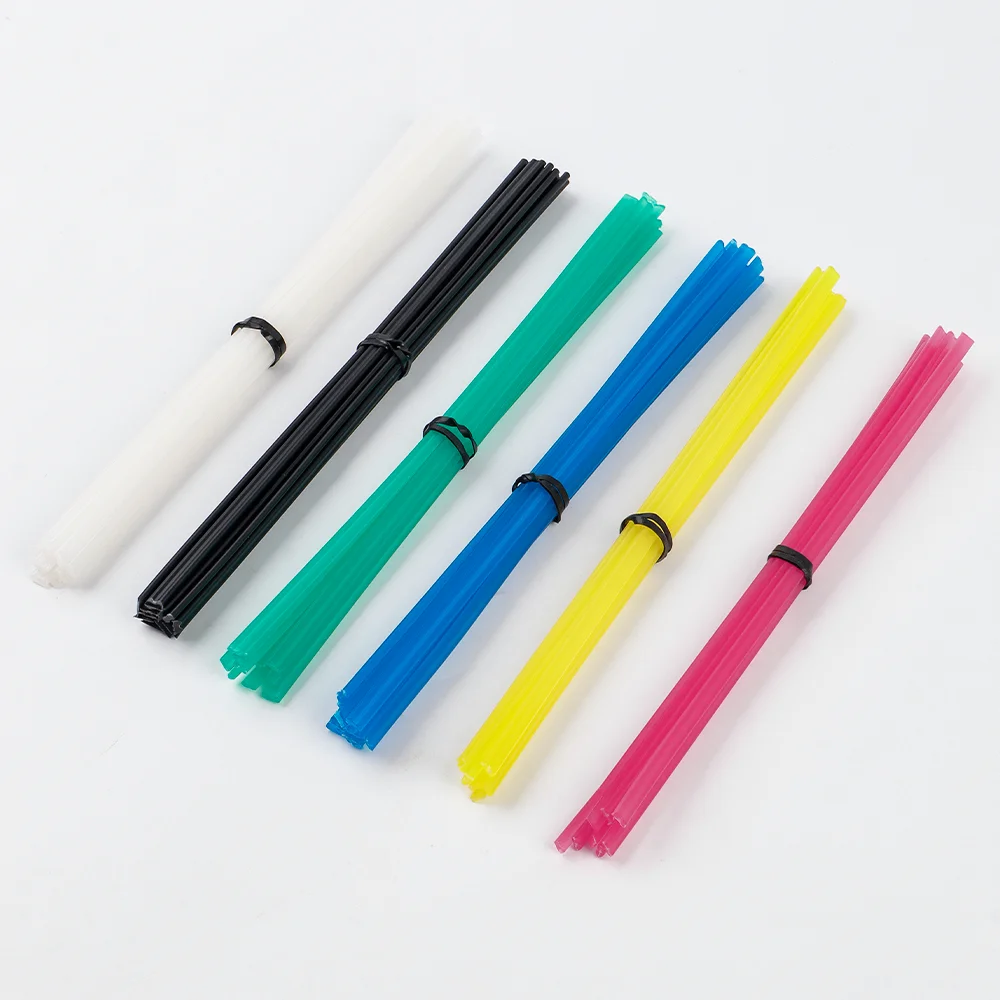 Plastic Welding Rods Colorful PP Welding Sticks DIY 20cm 5x2mm for Plastic Welder Guns Car Bumper Repair Supplies 60PCS