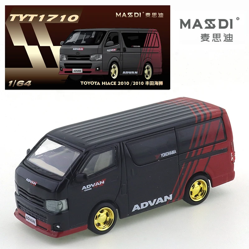 MASSDI 1/64 TOYOTA HIACE 2010 Car Alloy Motor Vehicle Diecast