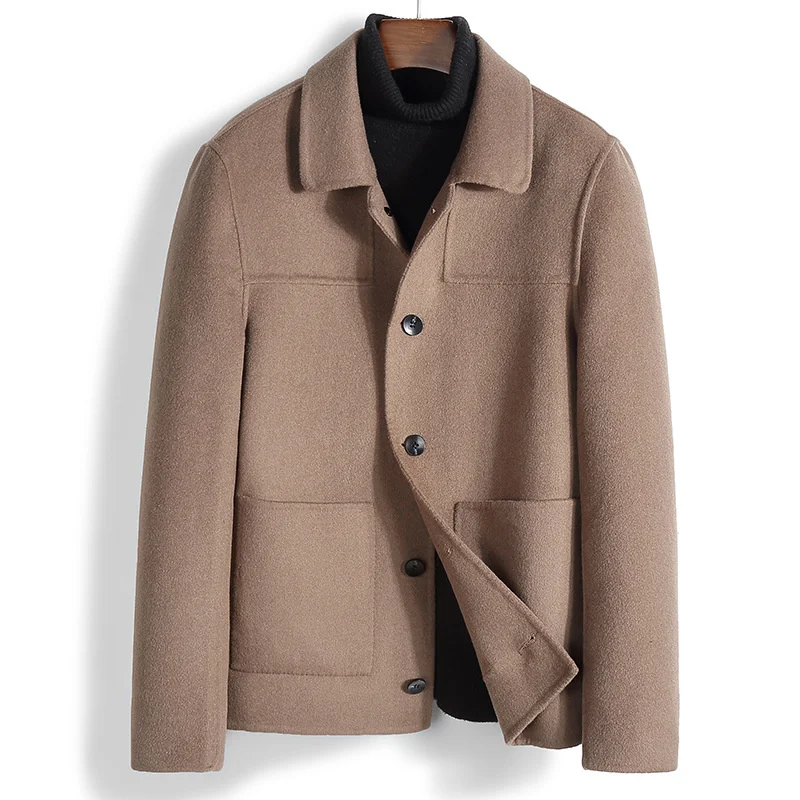 

Male High Wool quality Hombre Men's Fur Winter Clothes Jacket Casual Men Clothing Coat 2023 Thick Korean Ropa Style Jackets