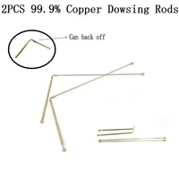 99.9% Pure Copper Dowsing Sticks Metal Detector Rod Copper Probe For Water Gold Finding Treasure Hunting Divination Tools 2