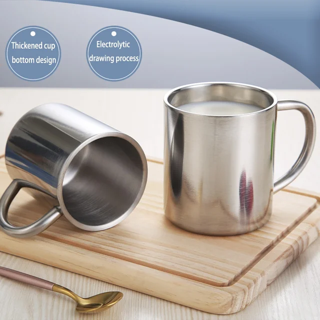 Tazza da acqua in acciaio inossidabile con testo personalizzato personalizzato Isolamento termico Anti scottatura Caffè Tè Tazza da vino Tazza da bere creativa 5
