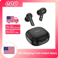 QCY HT05 ANC Wireless Earphone 40dB Noise Cancelling Bluetooth 5.2 Headphone 6 Mic ENC HD Call TWS Earbuds Transparency Mode