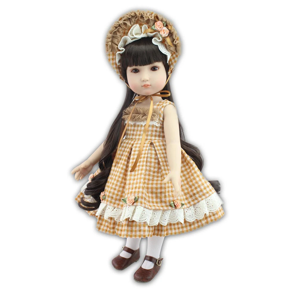 

45cm Handmade Full Body Vinyl Reborn American Dolls Realistic Silicone Baby Girls Doll Toys Classical Dress Up