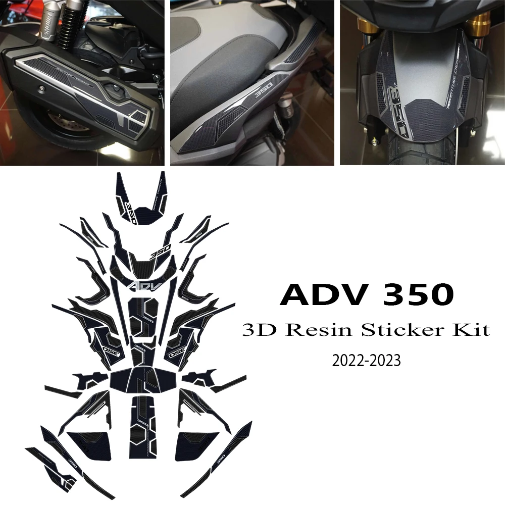 

Для HONDA ADV350 ADV 350 2022 2023 3D мотоциклетная эпоксидная смола наклейка бак наклейка против царапин Нескользящая прокладка