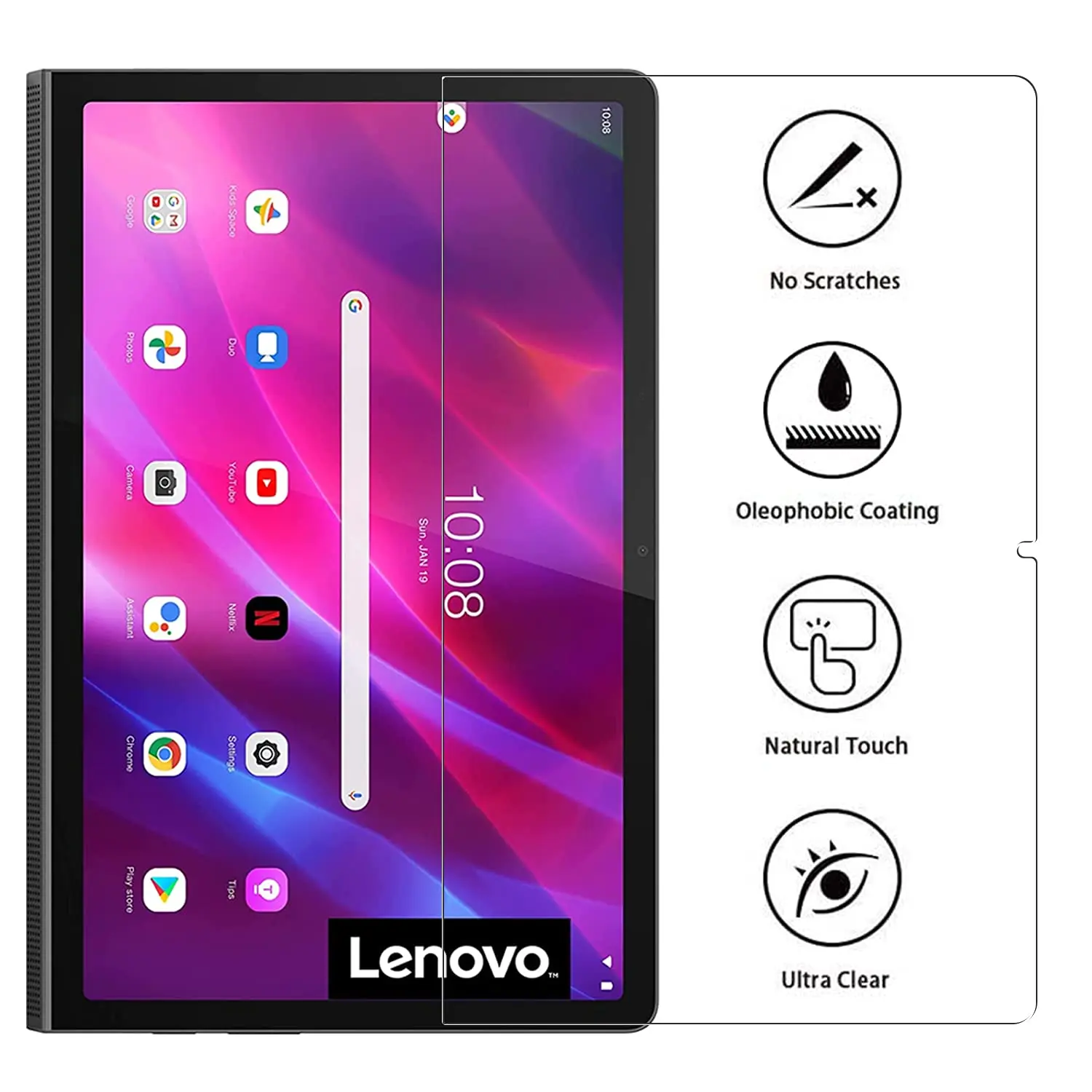 Screen Protector for Lenovo Yoga Tab 11 2021 (YT-J706F) Easy Installation Tempered Glass Film for Lenovo Yoga Tab 11 (11.0 Inch) 5