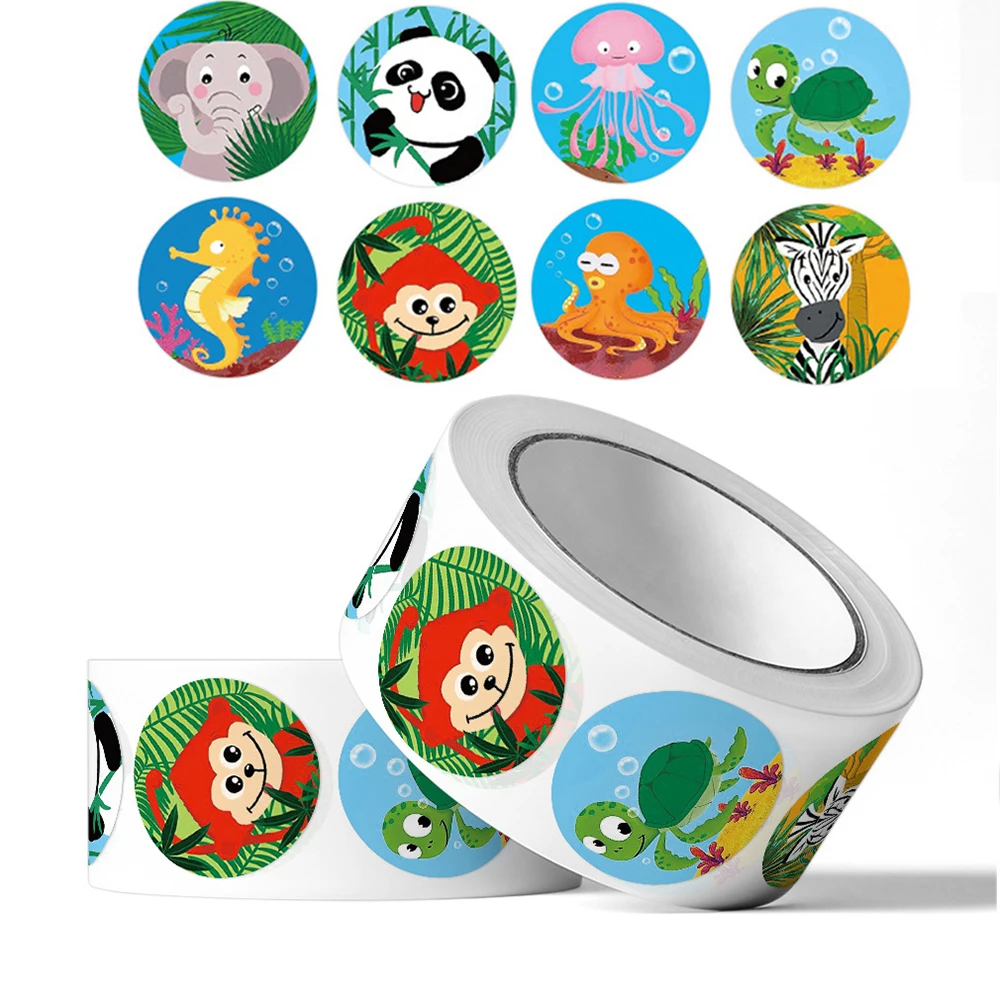 

Наклейки в виде животных для учеников, 500 шт.