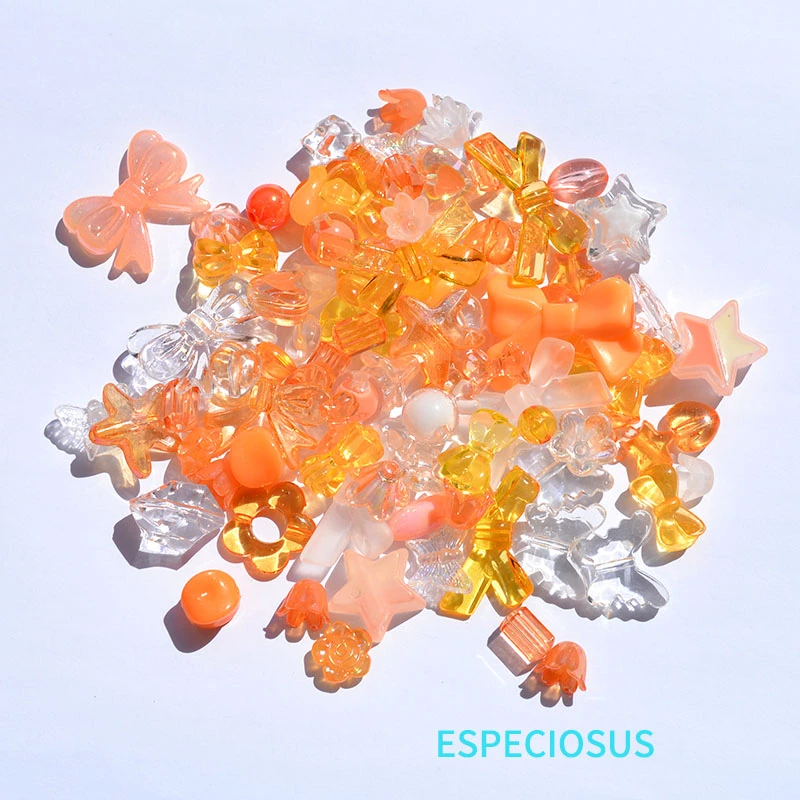 Transparent Multi Color Acrylic Beads 20MM Bracelet Multi Style Heart Spacer Necklace Accssories DIY Jewelry Departments