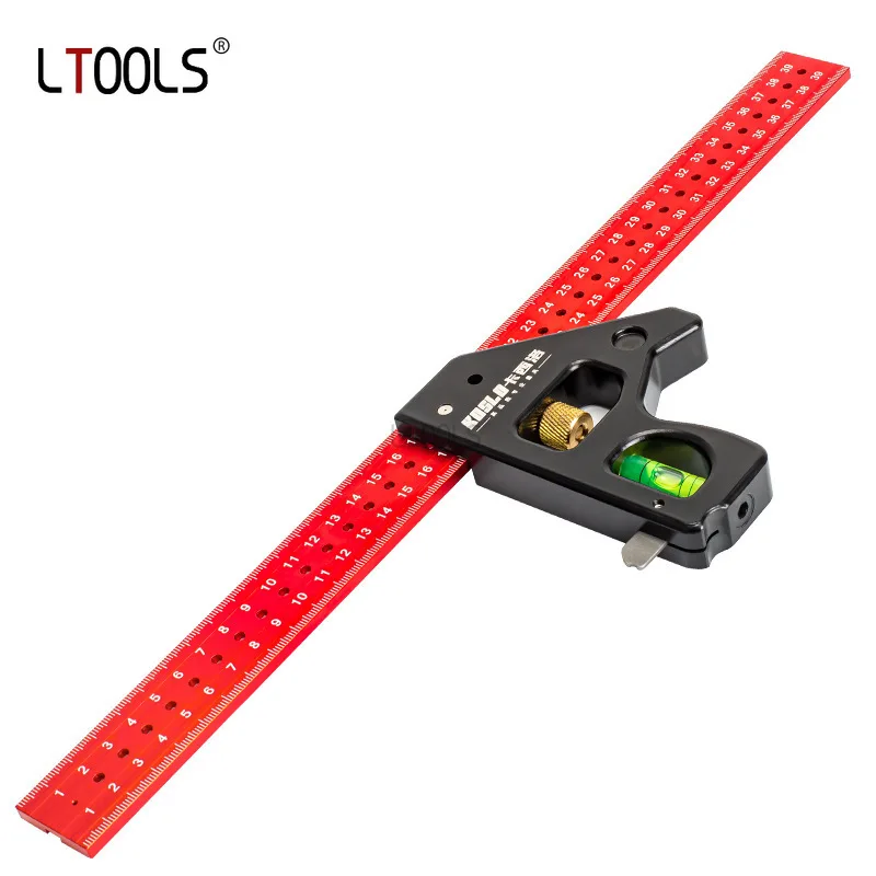 300-400mm Adjustable Combination Square Angle Ruler 45/90 Degree with Bubble Level Multifunctional Gauge Measuring Tools metal contour gauge with lock irregular multi function taker copy gauge woodworking measuring ruler contour