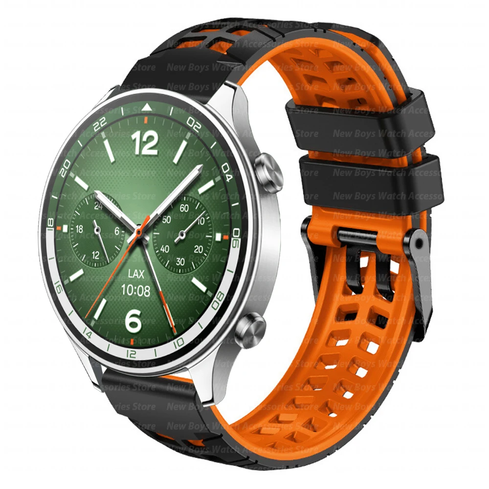 Premium Soft Silicone Sports Watch Strap - Versatile 22mm Replacement Band