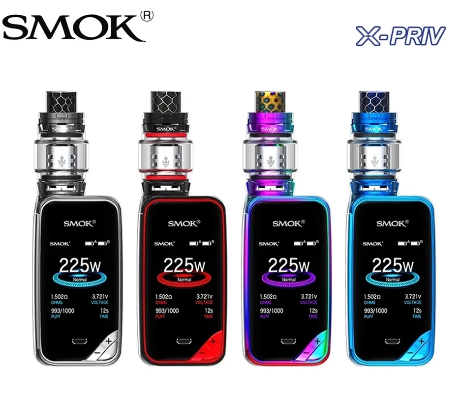 Original SMOK XPRIV KIT 225W X Priv Vape Box Mod Full Screen 8ml TFV12