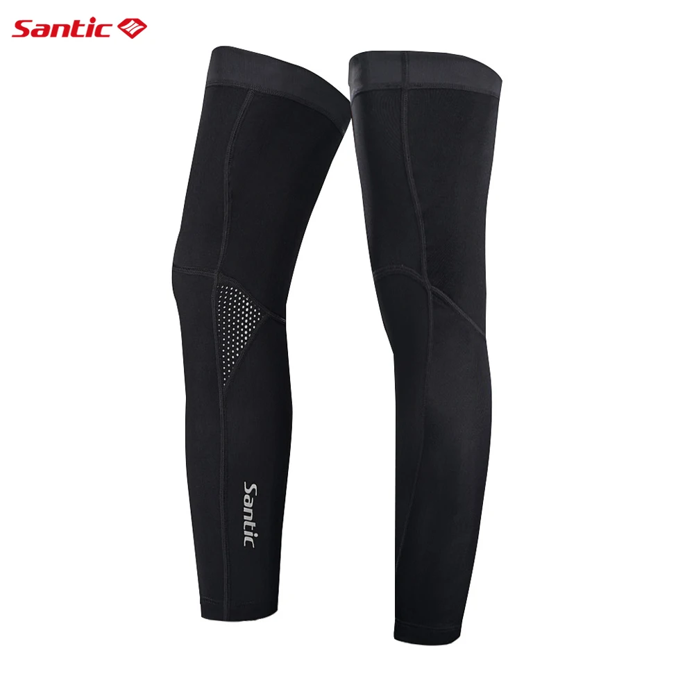 

Santic Cycling Fleece Leg Covers Outdoor MTB Bike Cycling Warm Windproof Leg Protector Plus Fleece Stretch Leg Warmers