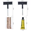 Tubeless Tyre Puncture Studding Plug Set Car Tire Repair Tool Kit with Rubber Strips Motorcycle Truck Vacuum Tire Repair Tools 6