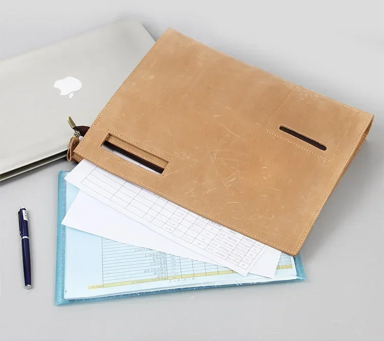 Genuine Leather Business Briefcase File Bag