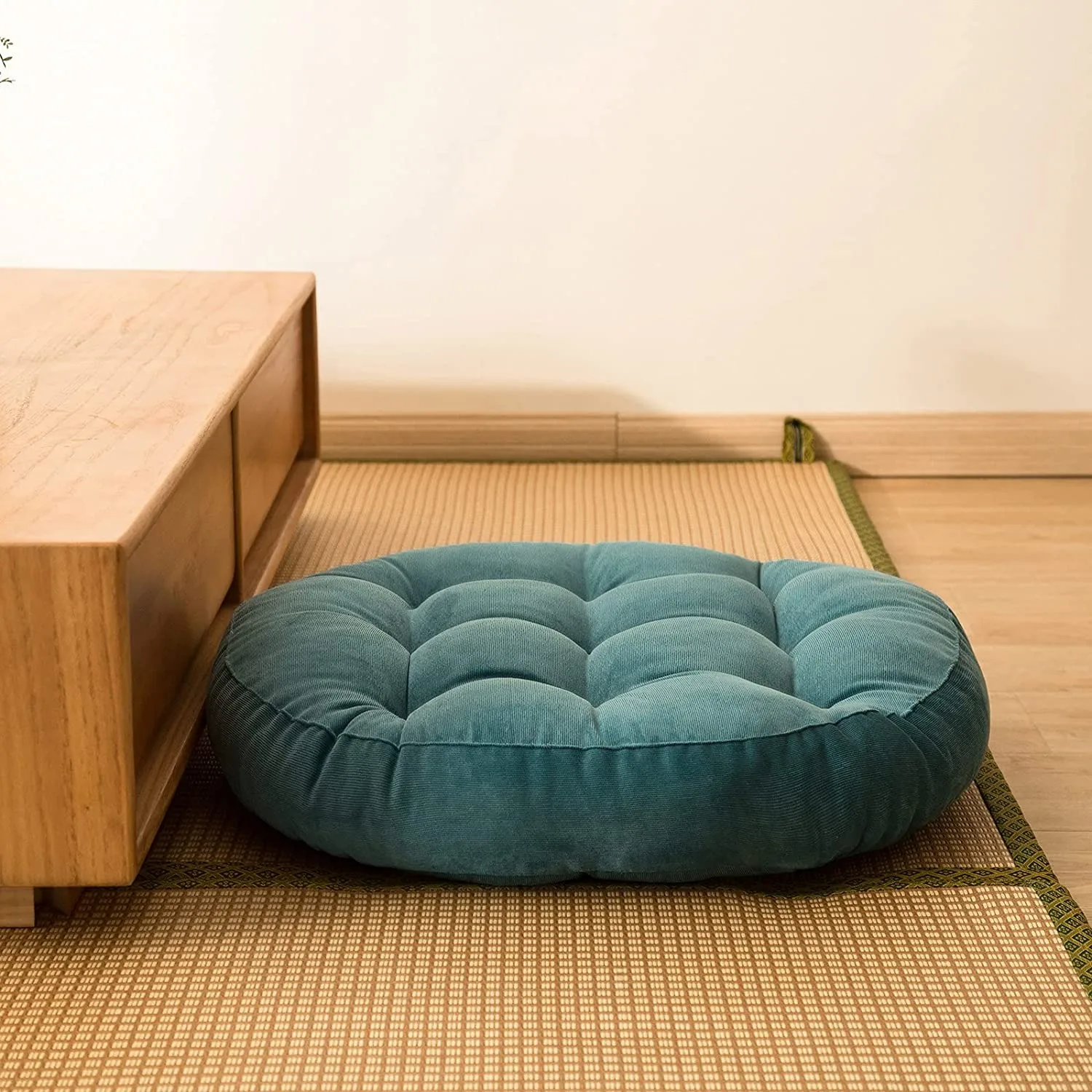 Cuscino da pavimento rotondo grande divano Futon in lino cuscini da tiro  meditazione spessa cuscino per sedia Tatami con finestra da balcone in  stile giapponese - AliExpress