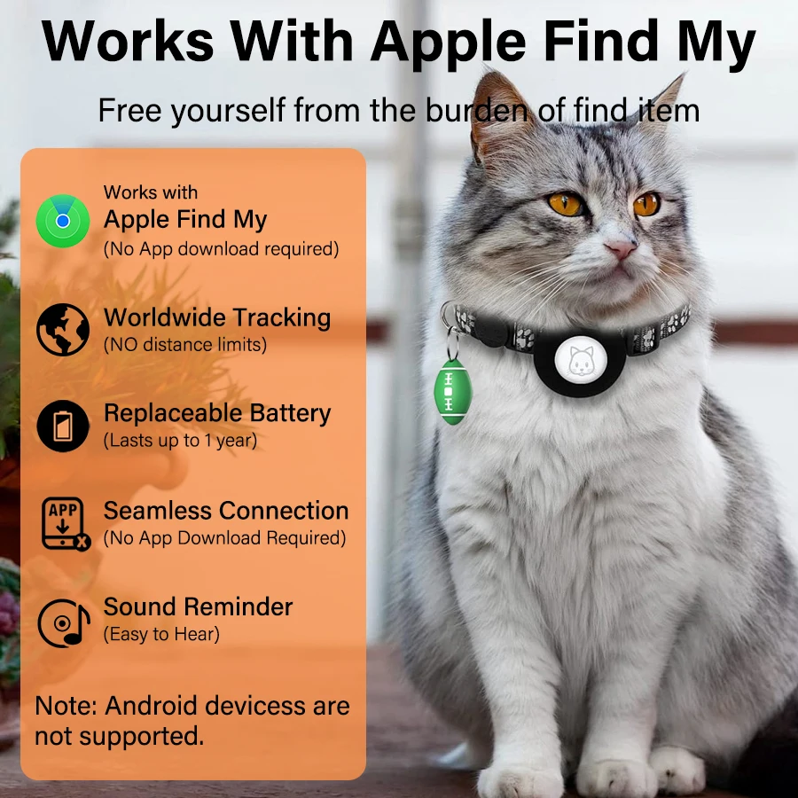 Apple Find My Compatible Smart Tracker MFi Certified Bluetooth Locator with GPS for Keys, Bikes, Kids, Pets, Anti-Loss Reminder