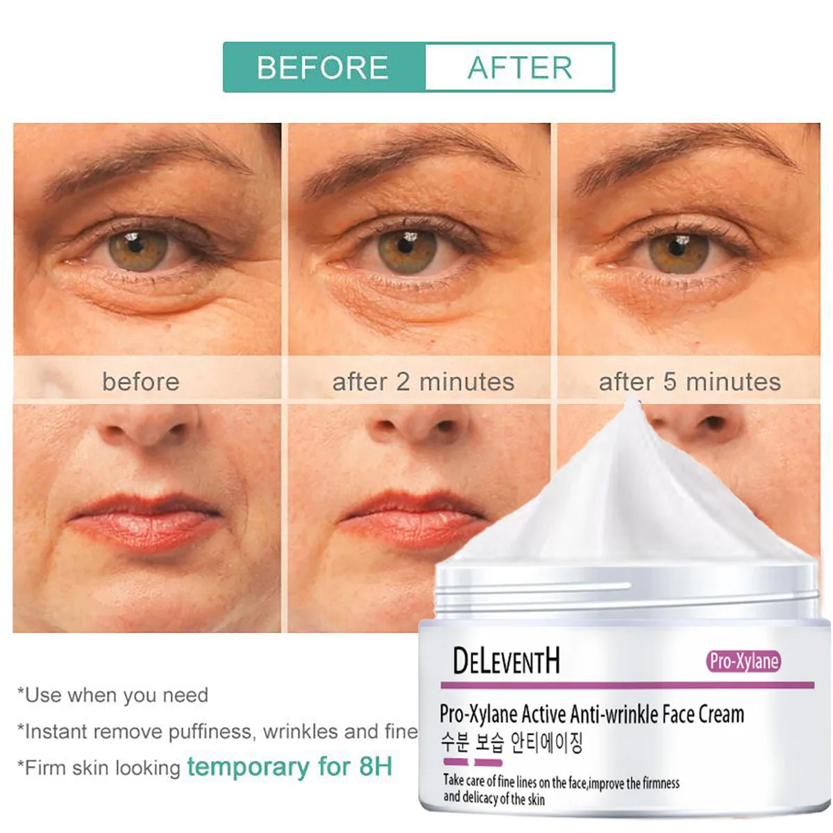 Face Cream Skin Cream 5 Seconds Instant Wrinkle Remover Face Cream Eye Firming Anti Aging Lifting Moisturizing Facial Cream Remove Fineline Skin Care