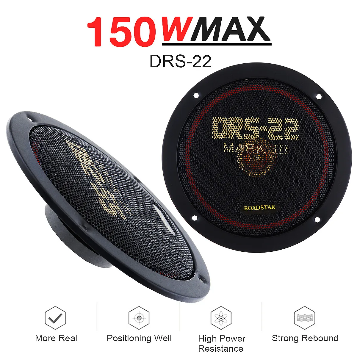 Altavoces Coaxiales KICKER 6.5 Pulgadas 240W 2 Vías - Modelo DS Serie 43DSC6504 Para Coche