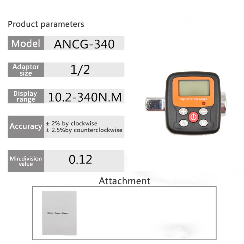 1/4" 3/8" 1/2 Company Direct Torque Wrench Tester Torque Adapter Digital Meter Adapters For Head Bike Car Repair Tools