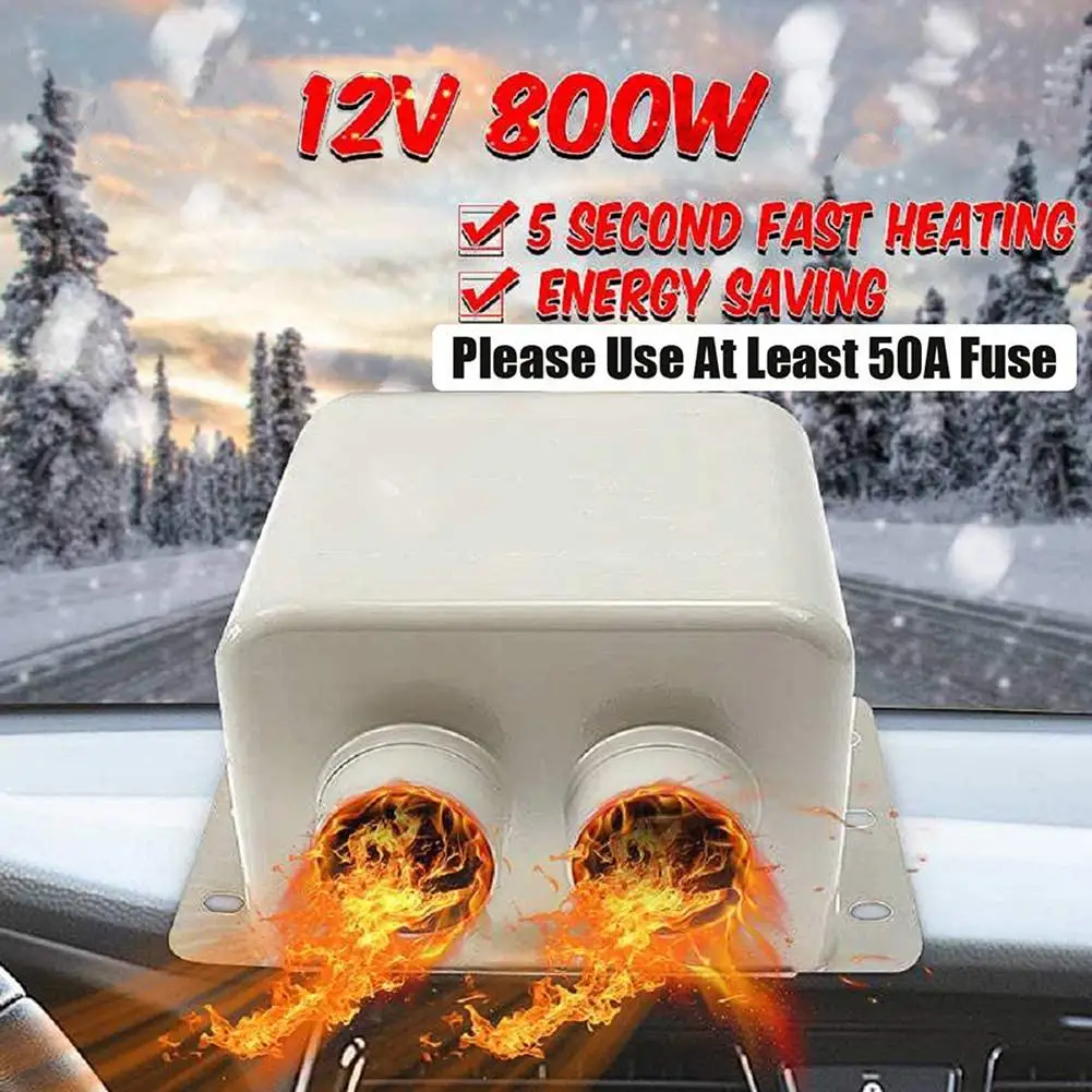 

12V/24V Car Heater Kit High Power 600w/800w 2 Hole Fast Heating Demister For Automobile Windscreen Winter