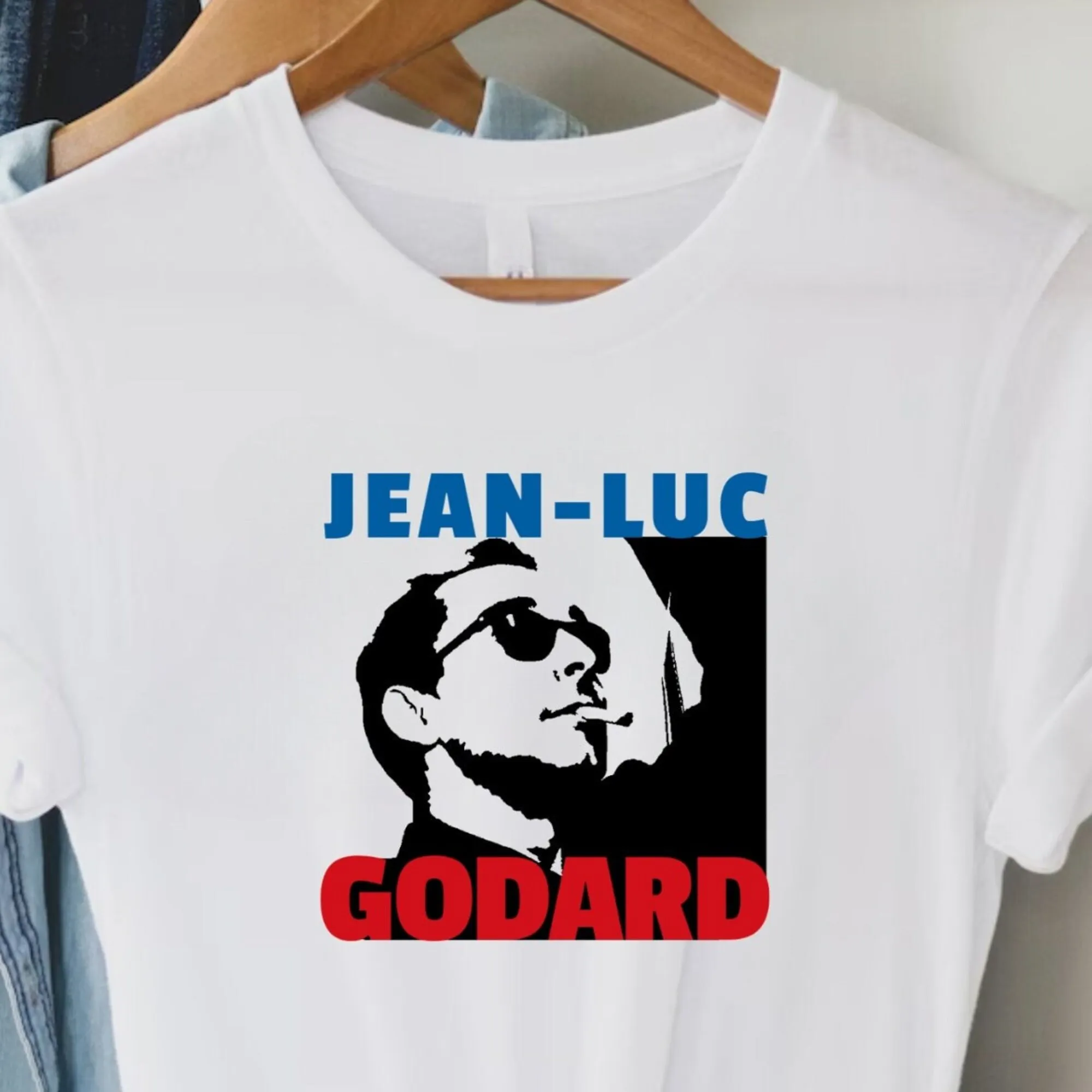 Jean Luc Godard Maglietta Iconica Omaggio A Un Film Auteur