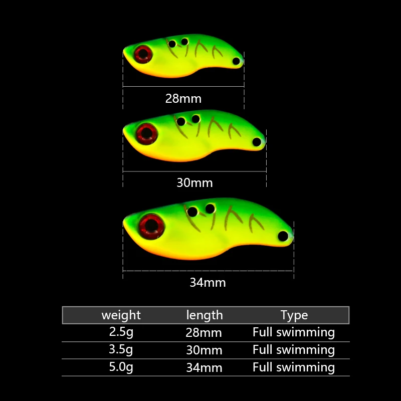 5Pcs Spoonbait 2.5g 3.5g 5g Sinking VIB Fishing Lure Micro Vibrator Metal Jig UV Coating Artificial Hard Bait Stream Trout Bass
