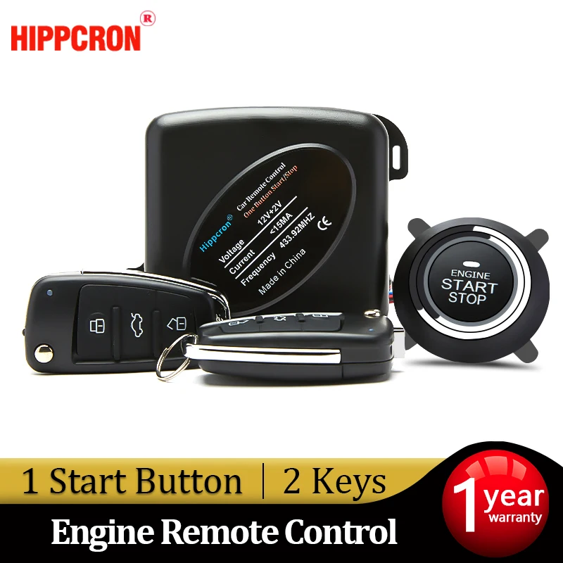 Hippcron Central Door Lock Car Remote Control Keyless Entry Push Start System With Door Window Trunk Control Function Universal