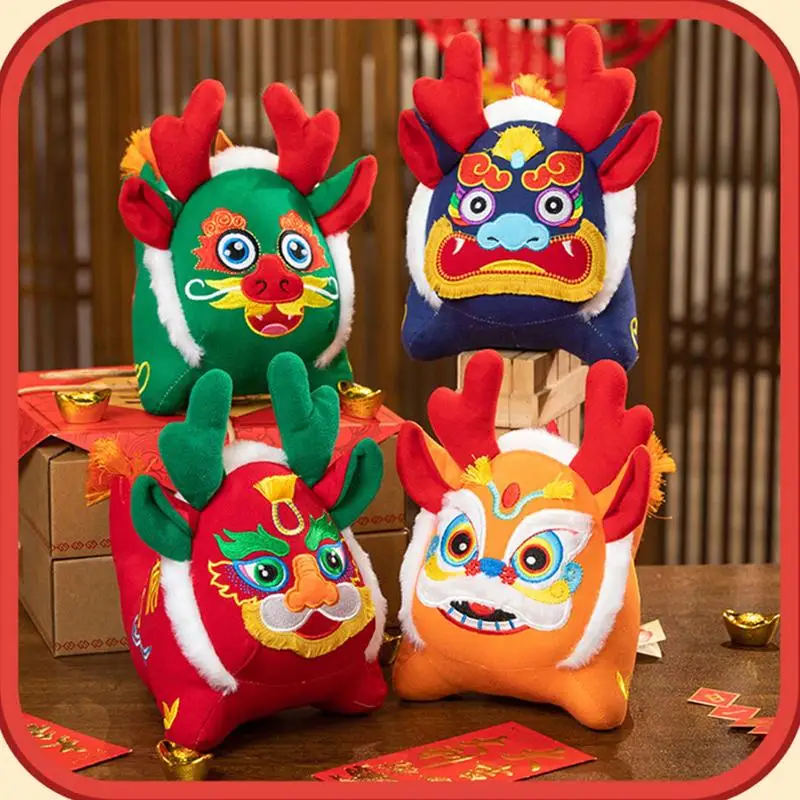 

Year of 2024 Cartoon Chinese Dragon Plush Doll Stuffed Animals Toys Year of the Dragon Mascot Pendant Doll for Chinese New Year