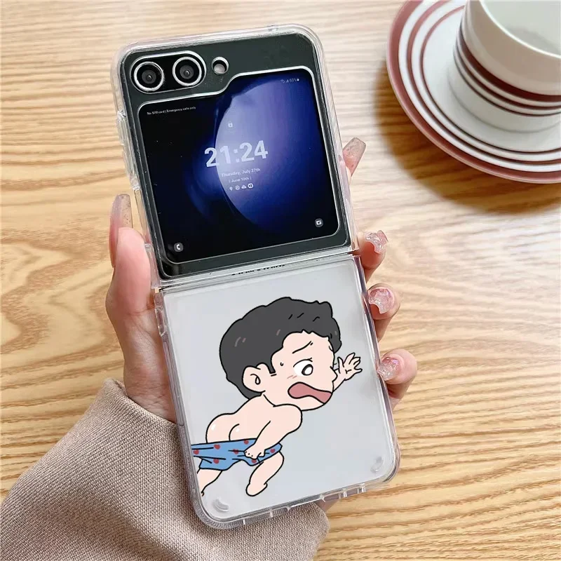 Adorable Cartoon Couple Shockproof Transparent Phone Case