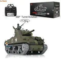 HENG LONG 1/16 RC Tank Customized 7.0 M4A3 Sherman 3898 360° Turret Metal Tracks TH17680-SMT4 2