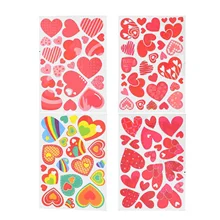 

8Sheets Decorative Heart Pattern Sticker Valentine's Day Window Sticker for Home