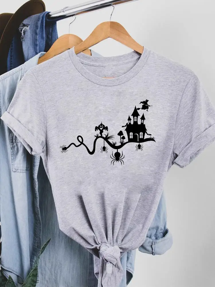 

Spider Sweet 90s Fall Autumn Women Print T-shirts Halloween Thanksgiving Clothing Clothes T Female Top Fashion Graphic Tee