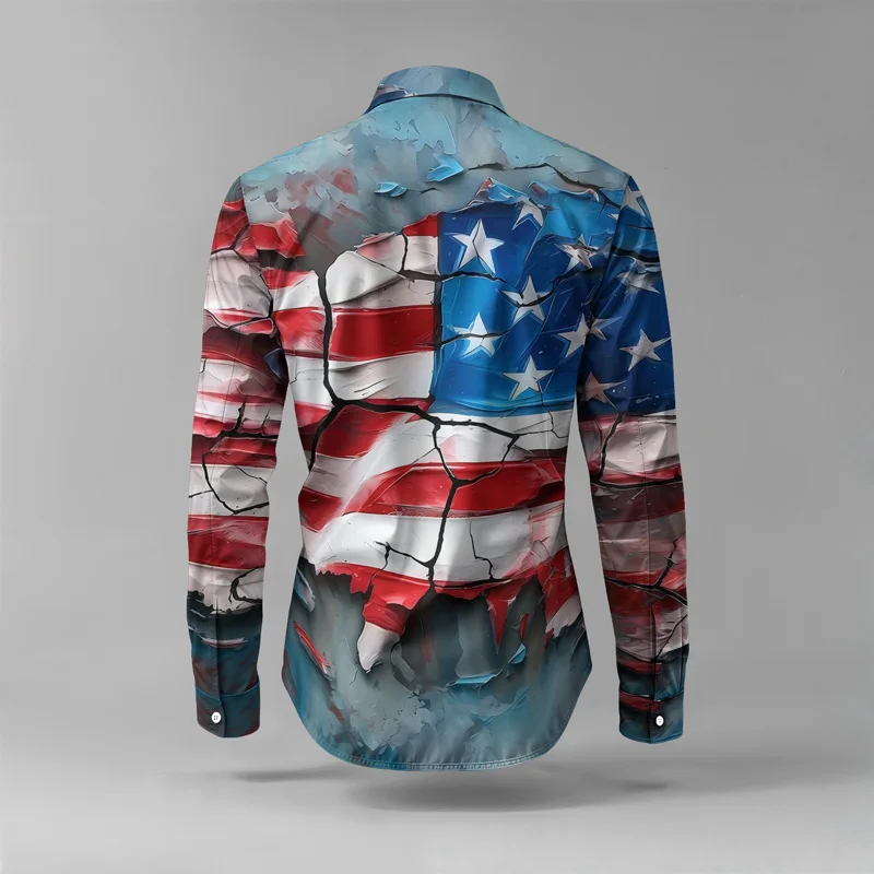 2025 Spring/Summer Men's Shirt Set Brand Printed Fashionable Simple Men's Luxury Long Sleeve Set Breathable Loose Fashion_voghion.com