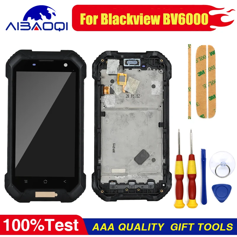 

XUNQIYI для Blackview BV6000 Новый Оригинальный сенсорный экран ЖК-дисплей с рамкой крышка аккумулятора идеальные запасные части