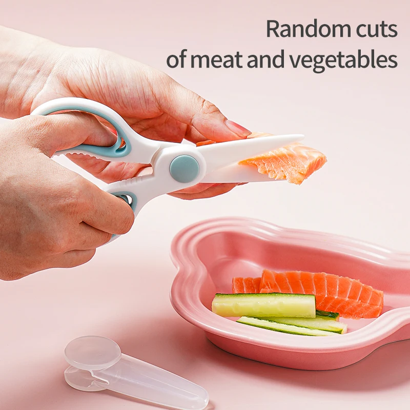 Ceramic Scissors Portable Baby Food Mill Baby Feeding Aid Scissors Baby Supplies Hygiene Baby Cutlery Kitchen Tools