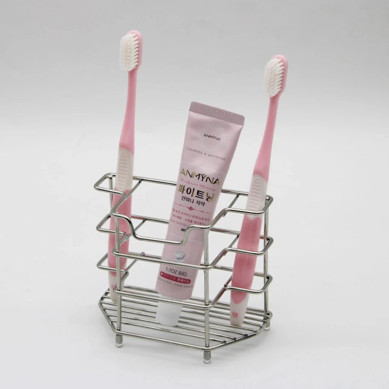 Stainless Steel Bathroom Toothbrush Holder Wall Hanging Multifunctional Toothpaste, Toothbrush, Shaver Storage Rack