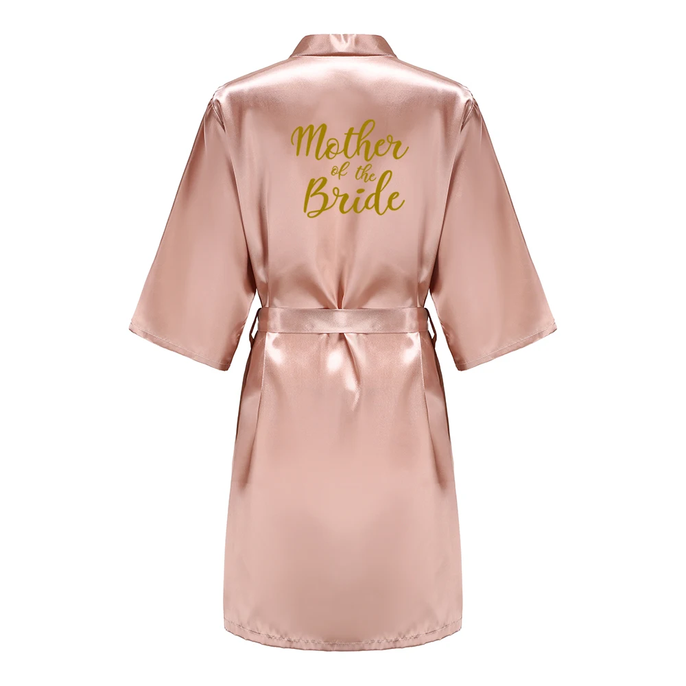 Rose Gold Kimono Satin Women Bathrobe Wedding Sister Mother of the Bride Groom Bridesmaid Robes 3