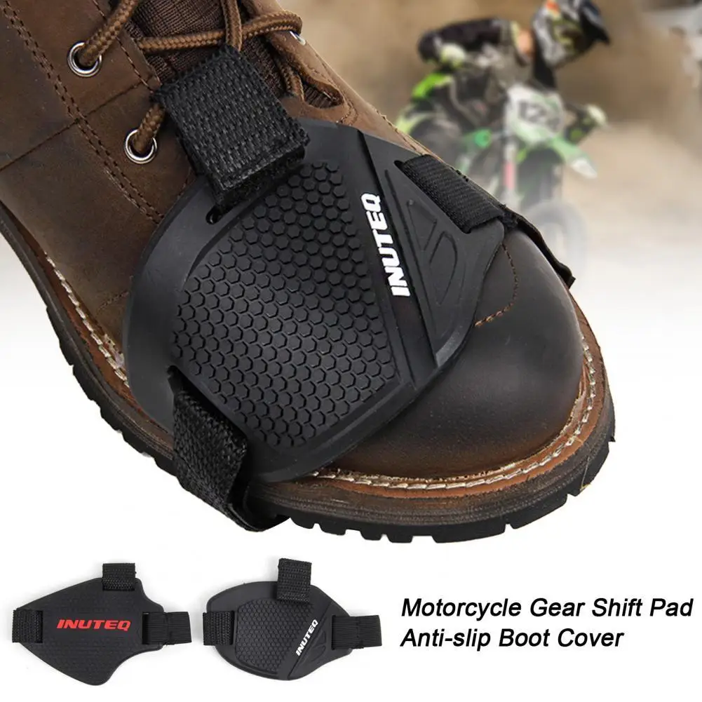1pc Nonslip Adjustable Shoe Boots Protector Rubber Motorcycle Shoe Protective Gear Shifter Pad