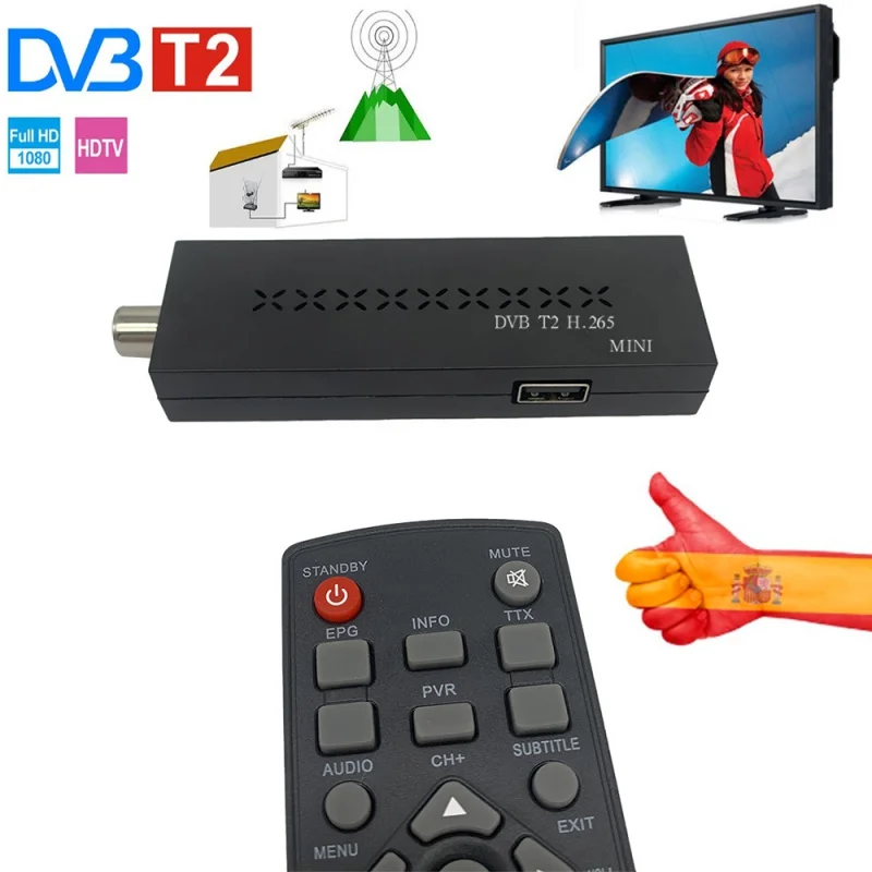 AWIND DVB T2MINII H. 265 TV HD DVB T2 Italian satellite receiver DVB T2