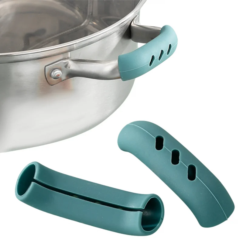 2Pcs Silicone Heat Insulation Oven Mitt Glove Non-Slip Oven Grip Anti-Hot Pot Clip Casserole Ear Pan Pot Holder Kitchen Tools