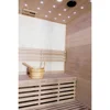 Hemlock Wood Traditional Wet or Dry 4-5 Person Glass Wall Sauna, with 6KW Heater, Rocks, Water Bucket, Ladle, LED Lights, Sauna 5