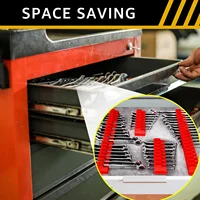 Magnetic Wrench Organizer Rack for Toolbox Wrench Holder Space-Saving Design Holds Up to 24 Wrenches Tool Drawer Storage Shelf 2