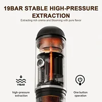 Portable Electric Coffee Maker, 19 Bar 100w Coffee Maker, Wireless Heating, Travel-Friendly, Multiple Brew Options 2