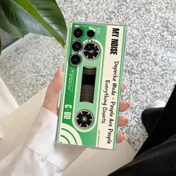 Vintage Cassette Tape Design Clear Phone Case Cover - Samsung S22 5G (PTTM - CLS14)