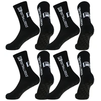 1/4/8/12 paires de chaussettes antidérapantes à fond éponge pour hommes et femmes, chaussettes de sport, chaussettes de tennis 3