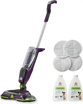 Cordless Spin Mop Cleaner with Washable Pads for Sealed Hard Floors, 18V Battery, Easy Maneuver 1