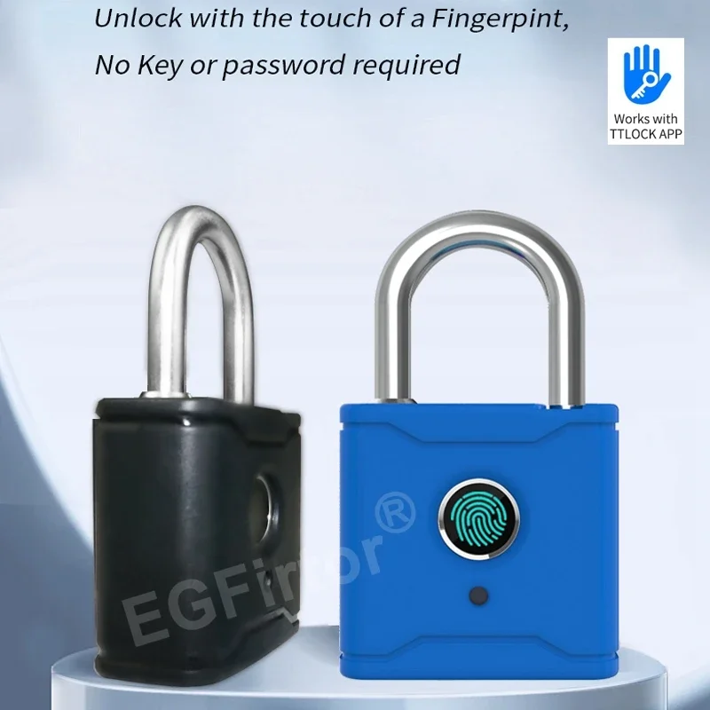 TTLock Bluetooth APP Smart Padlock Fingerprint Lock Keyless Mini Bag Travel Bag Security Electronic Door Lock