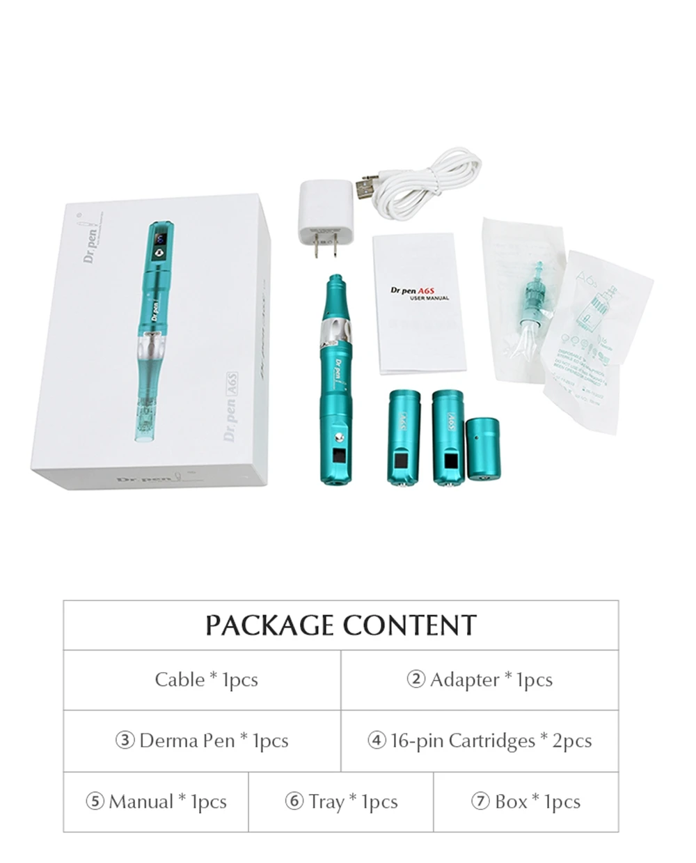 Dr Pen A6S Electric With 2pcs Needles Wireless Microneedling Professional Derma Auto Micro Mesotherapy Beauty Machine