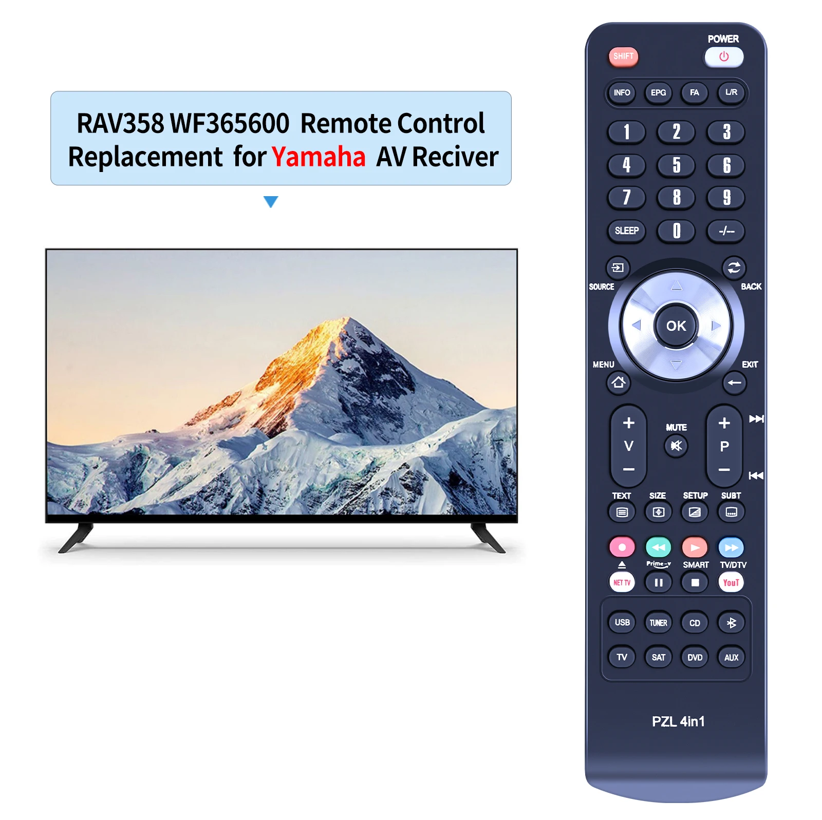 New Remote Control for Yamaha RX-V2600 RX-V2700 RAV358 WF365600 RXV2600 WF36560