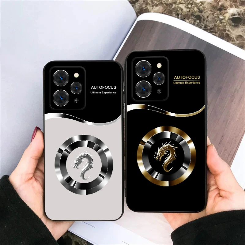 Circle New Dragon Head Design TPU Soft Phone Case